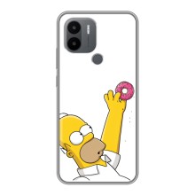 Чехол с Симпсонами для Xiaomi Poco C50 (VPrint) (Гомер с пончиком)