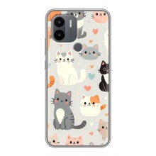 Чехол с рисунком кот на Xiaomi Poco C50 (Коллаж котов)