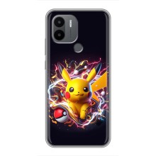 Чохол з Пікачу на Xiaomi Poco C50 (Пікачу з м'ячем)