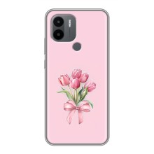 Чехол с розовым рисунком для Xiaomi Poco C50 (Букет цветов)