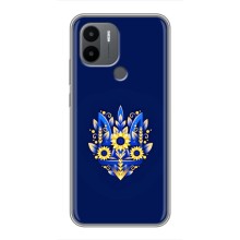 Чехол с украинским гербом на Xiaomi Poco C50 – Цветочный герб