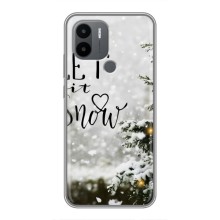 Новогодние, Праздничные Чехлы для Xiaomi Poco C50 - 2024 год (Let it snow)