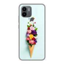 Чехлы с тематикой "ЦВЕТЫ" на Xiaomi Poco C50 (Цветок-мороженное)