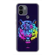 Силиконовый бампер с картинкой животных для Xiaomi Poco C50 (Тигр-Арт)