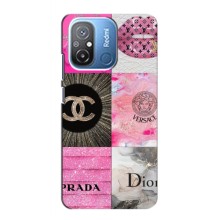 Чехол (Dior, Prada, YSL, Chanel) для Xiaomi POCO C55 (Модница)