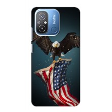 Чехол Флаг USA для Xiaomi POCO C55 – Орел и флаг