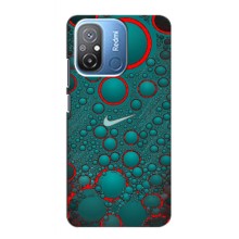 Силиконовый Чехол на Xiaomi POCO C55 с картинкой Nike (Найк зеленый)