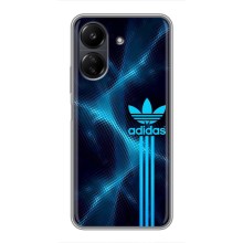Чехлы Адидас для Xiaomi POCO C65 (AlphaPrint) (Синий Адидас)
