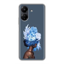 Чехлы (ART) Цветы на Xiaomi POCO C65 (VPrint) (Цветы на голове)