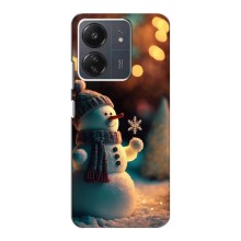 Чехлы на Новый Год Xiaomi POCO C65 – Снеговик праздничный