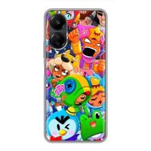 Чехлы Brawl Stars для Xiaomi POCO C65 (AlphaPrint) – Герои Бравл Старс