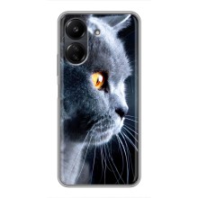 Чехлы с Котиками для Xiaomi POCO C65 (VPrint) (Серый Кот)