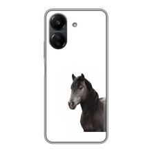 Чехлы с Лошадью дляXiaomi POCO C65 (VPrint) (Чорний кінь)