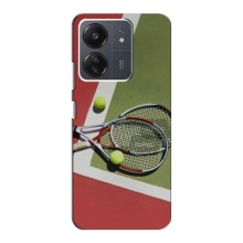 Чехлы с принтом Спортивная тематика для Xiaomi POCO C65 – Ракетки теннис