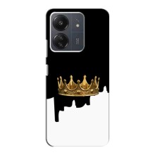 Чехол (Корона на чёрном фоне) для Поко С65 – Золотая корона