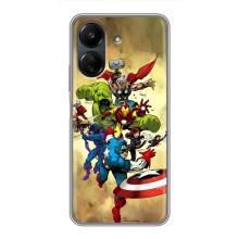 Чехол МАРВЕЛ для ПОКО С65 (AlphaPrint) – Герои Марвел