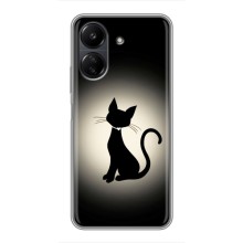 Чехол с принтом для Xiaomi POCO C65 (AlphaPrint) Модные коты – Силуэт котика