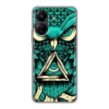 Чехол с птицами на Xiaomi POCO C65 (VPrint) (Сова с глазом)