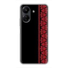 Силиконовый Чехол на Xiaomi POCO C65 с картинкой Вышиванки (Вышиванка на черном)