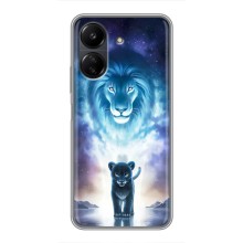 Чехол со Львом для Xiaomi POCO C65 (VPrint) (Маленький лев)