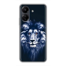 Чехол со Львом для Xiaomi POCO C65 (VPrint) (Синий Лев)