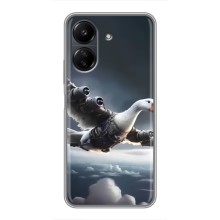 Чехол с мемом Тралалело тралала на Xiaomi POCO C65 (Бомбардини гусини)