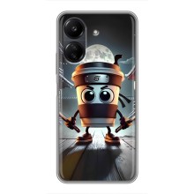 Чехол с мемом Тралалело тралала на Xiaomi POCO C65 (Капучино асасино)