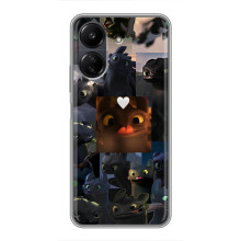 Чехол как приручить дракона на Xiaomi POCO C65 (Дракон коллаж)