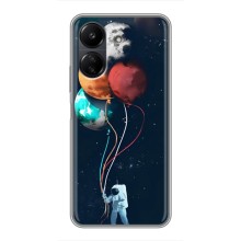 Космические Чехлы для ПОКО С65 (VPrint) (Планеты шарики)