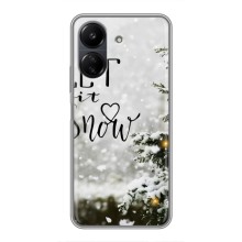 Новогодние, Праздничные Чехлы для Xiaomi POCO C65 - 2024 год (Let it snow)