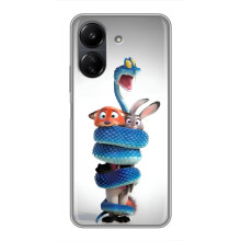 Силиконовый чехол с принтом Зоотрополіс для Xiaomi POCO C65 – Змея Зоо