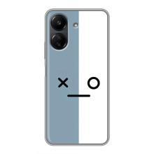 Силиконовые Чехлы (смешные стикеры) для Xiaomi POCO C65 – Серо-белый