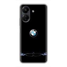 Силиконовый бампер с картинкой машины на Xiaomi POCO C65 (Черный BMW)