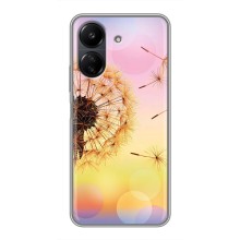 Силиконовый Чехол с одуванчиками на Xiaomi POCO C65 (Цветок-одуванчик)