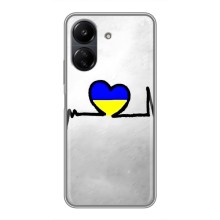 Силиконовый Чехол на Xiaomi POCO C65 (Я-Украина) (Украинская кардиограмма)