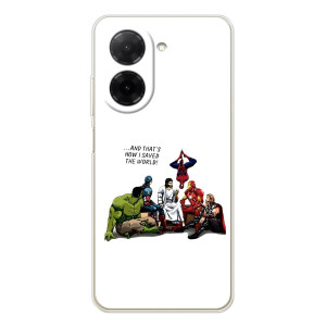 Чехлы для Xiaomi Poco C71 (Для Христиан) – Иисус супергерой