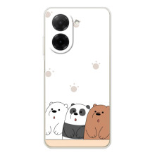 Чехлы с изображением разных животных для Xiaomi Poco C71 (Удивленные медвеженки)