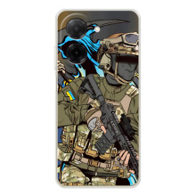 Чехлы с картинкой ЗСУ для Xiaomi Poco C71 (AlphaPrint) (Воїн ЗСУ)