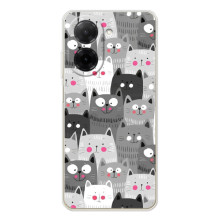 Чохли з Котиками для Xiaomi Poco C71 (VPrint) (Мальовані котики)
