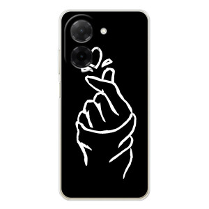 Чехлы (Знак сердечка) на Xiaomi Poco C71 – Сердце на черном