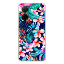 Чохол для Поко С71 - з принтом (Дизайнерські) (AlphaPrint) (Мальовничі квіти)