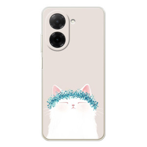 Чехол на тематику: Коты для Xiaomi Poco C71 – Белый котик