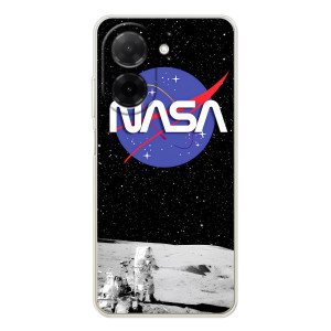 Силиконовый бампер с принтом "Наса" на Xiaomi Poco C71 – Nasa на луне