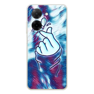 Чехол с принтом для Xiaomi Poco C71 (AlphaPrint - Знак сердечка)