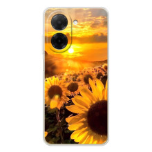 Чохол з Квітами для Xiaomi Poco C71 (поле соняшників)