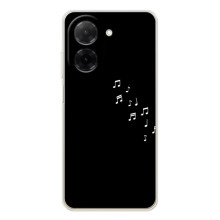 Чохол з картинками на чорному фоні для Xiaomi Poco C71 – Ноти