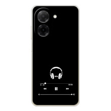Чохол з картинками на чорному фоні для Xiaomi Poco C71 – Плеєр