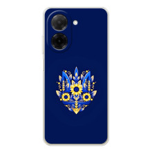 Чохол з картинкою (Патріотичний ГЕРБ) на Xiaomi Poco C71 – Герб в квітах
