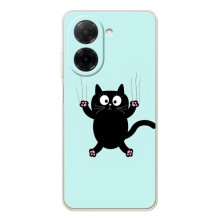 Чохол з принтом для Xiaomi Poco C71 (AlphaPrint) Модні коти (Падаючий кіт)