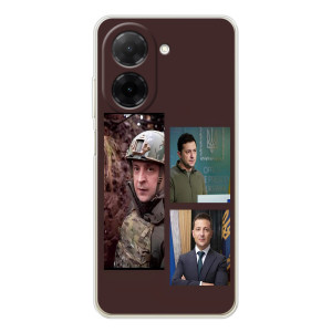 Чехол для Xiaomi Poco C71 (AlphaPrint - с принтом Зеленского)